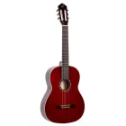 Ortega R121WR Klasszikus gitár, 4/4-es méret, vörös, tokkal