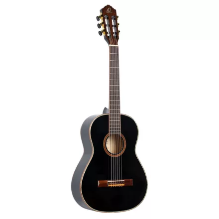 Ortega R221BK-3/4 Klasszikus gitár, 3/4-es méret, fekete, tokkal