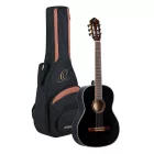 Ortega R221SNBK Klasszikus gitár, 4/4-es méret, vékony nyakú, fekete, tokkal