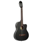 Ortega RCE125SN-SBK elektro-klasszikus gitár, fekete, tokkal