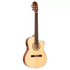   Ortega RCE138-T4 elektro-klasszikus gitár, 4/4-es méret, vékony test, tokkal