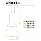 Ortega RCE138-T4BK-L  elektro-klasszikus gitár, vékony test, fekete, balkezes, tokkal