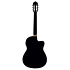 Ortega RCE138-T4BK-L  elektro-klasszikus gitár, vékony test, fekete, balkezes, tokkal