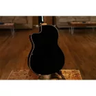 Ortega RCE138-T4BK elektro-klasszikus gitár, vékony test, fekete, tokkal