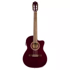 Ortega RCE138-T4STR  elektro-klasszikus gitár, vékony test, piros, tokkal