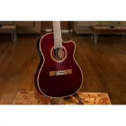 Ortega RCE138-T4STR  elektro-klasszikus gitár, vékony test, piros, tokkal