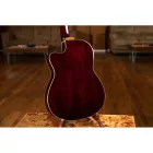 Ortega RCE138-T4STR  elektro-klasszikus gitár, vékony test, piros, tokkal