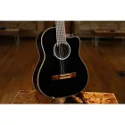 Ortega RCE141BK elektro-klasszikus gitár, fekete, tokkal