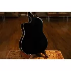 Ortega RCE145BK elektro-klasszikus gitár, fekete, tokkal