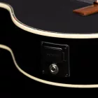 Ortega RCE145LBK elektro-klasszikus gitár, balkezes, fekete, tokkal