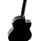 Ortega RCE145LBK elektro-klasszikus gitár, balkezes, fekete, tokkal