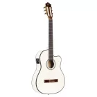 Ortega RCE145WH elektro-klasszikus gitár, fehér, tokkal