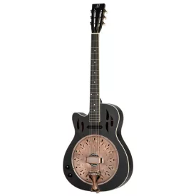 Ortega RRG40CE-DBK-L Rezonátoros gitár, balkezes, fekete