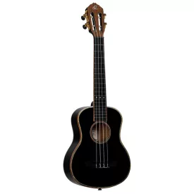 Ortega RUOX-TE Tenor ukulele, fekete, tokkal