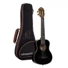 Ortega RUOX-TE Tenor ukulele, fekete, tokkal
