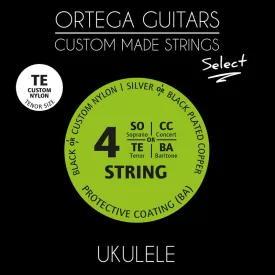 Ortega UKS-TE Ukulele húrkészlet, 4 húros