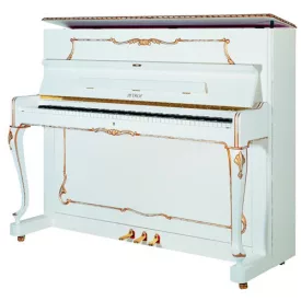  Petrof P118 R1 Rococo pianínó, Style Collection, matt fehér