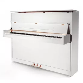 Petrof P118 S1 pianínó, fehér, magasfényű