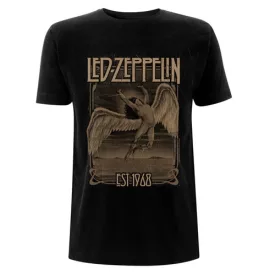Led Zeppelin póló - Faded Falling Black - L