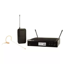   SHURE BLX Presenter szett, zsebadó, rack-es vevő, MX153T/O-TQG fülmikrofon