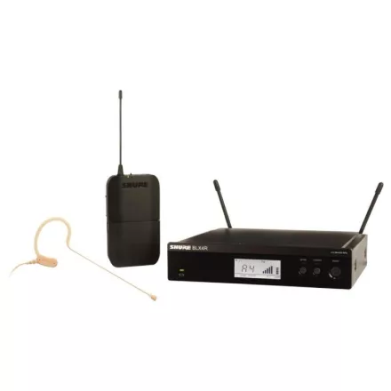 SHURE BLX Presenter szett, zsebadó, rack-es vevő, MX153T/O-TQG fülmikrofon