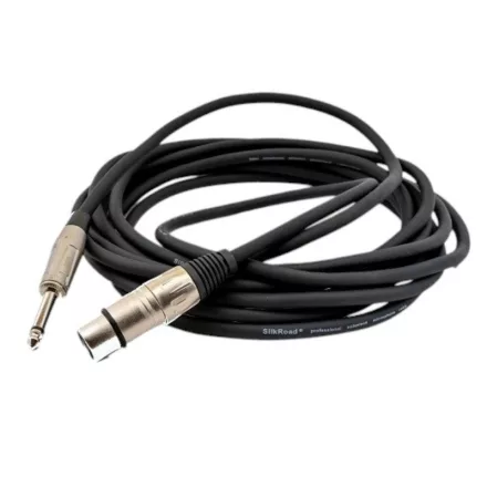 SILK ROAD mikrofonkábel, 5m, fekete, XLR-JACK