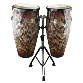   Tycoon konga szett, Supremo Select, 10"&11" állvánnyal, vésett narancs
