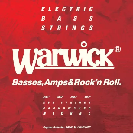 Warwick Basszushúrkészlet M4 Nikkel Bevonatú Acél .045 .065 .085 .105