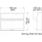 Yamaha B10 TC3 PWHC TransAcoustic™ pianínó, magasfényű fehér, króm szerelék