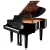 Yamaha C2X zongora, fekete magasfényű