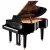 Yamaha C3X zongora, fekete magasfényű