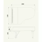 Yamaha C5X zongora, fekete magasfényű