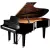 Yamaha C7X zongora, fekete magasfényű