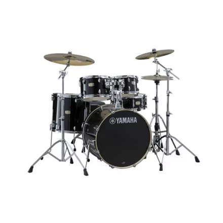 Yamaha SBP0F5 Stage Custom Birch dobszerelés, Raven Black, HW-680 állvánnyal