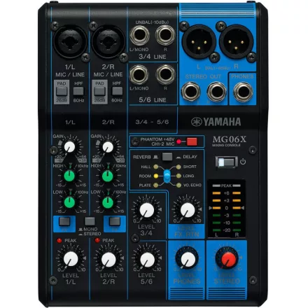 Yamaha MG06X - 6 csatornás effektes keverő